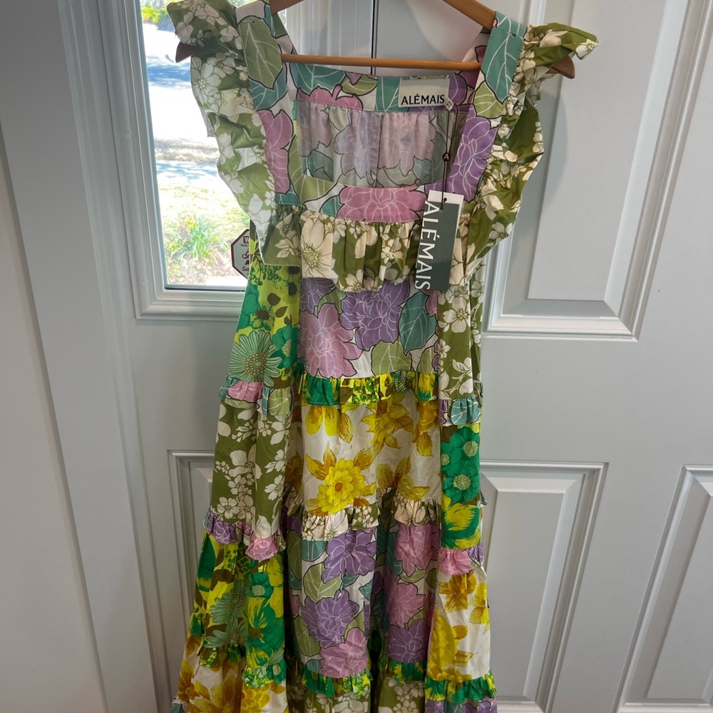 Alemais Elora Floral Dress w/ waist tie